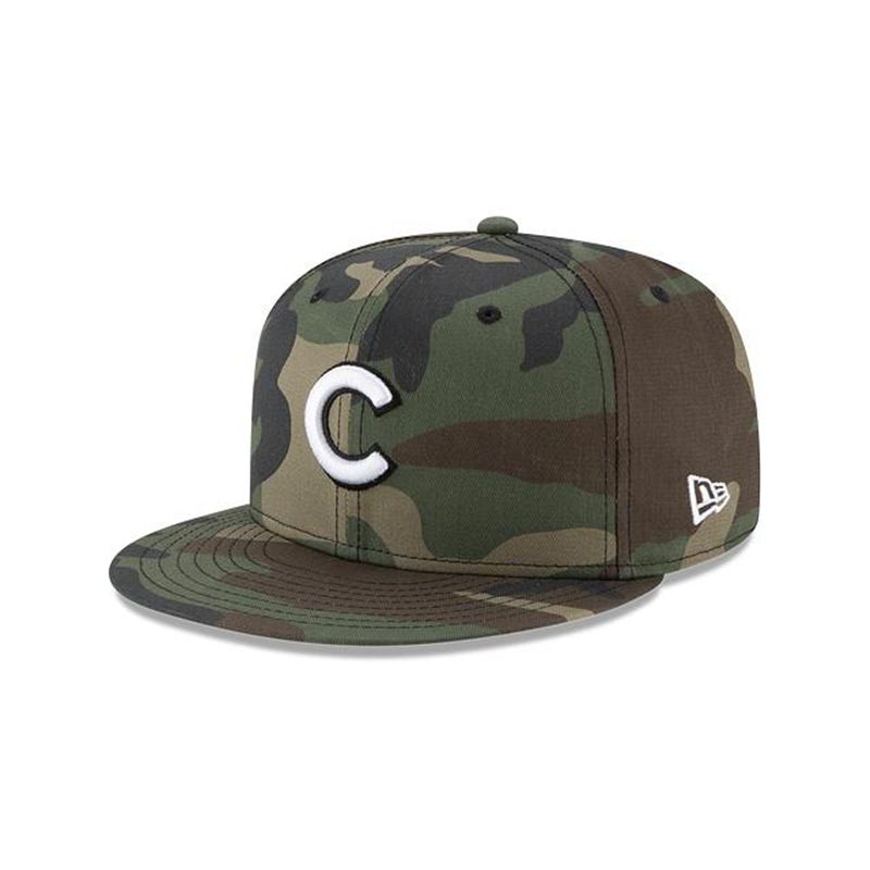 MLB Chicago Cubs Camo 59Fifty Fitted (JQN4410) - Green New Era Caps